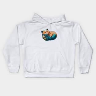 Cute Sleepy Little Kitty Cat Knitten Kitten Kids Hoodie